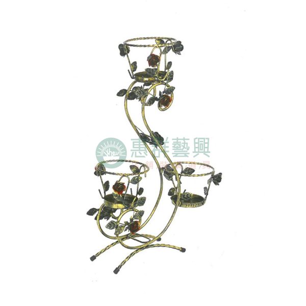 鍛鐵企鵝花架