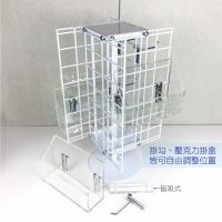 可調式壓克力盒旋轉DM架-WS２