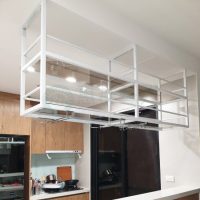 白色餐廳吧檯收納展示架WS1