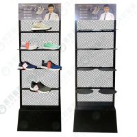 菱格網中島展示鞋架-01