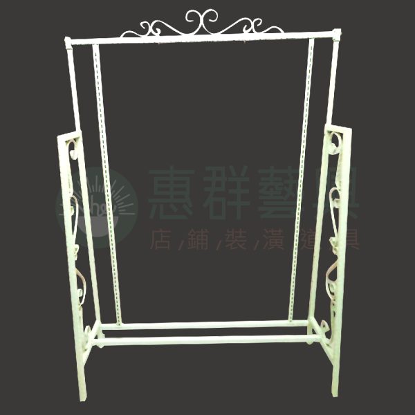 鍛鐵單面邊島架系列(白色烤漆)WS-01
