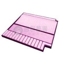 大三格紫色飾品盤ws-02