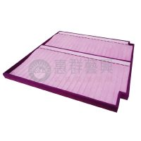 大兩格長條麂皮紫色調飾品盤ws-04