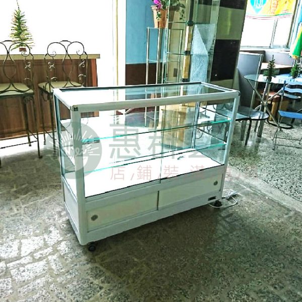 玻璃展示櫃白WS-010