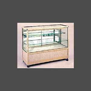 鋁合金木色框玻璃展示櫃
