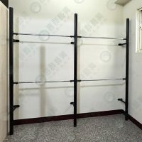 撐壁固定式圓排管展示架-實做案例W-2 ws-04