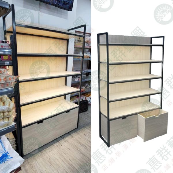 ws工業風細框抽屜層板架-02