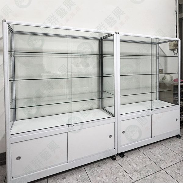 鋁框直立式展示玻璃櫃-黑 鋁框直立式展示玻璃櫃-黑
