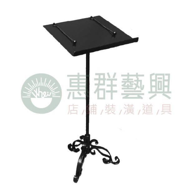 鍛花鍊珠造型樂譜架-黑-01