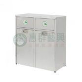 WS不鏽鋼附輪資源回收桶-二分類-01