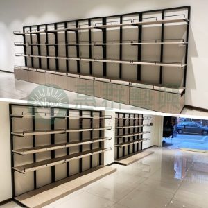 極簡風黑框壁面層板/壁櫃陳列架