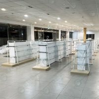 梯形中島玻璃端架.層板架WS-06