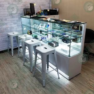 簡約雙層展示玻璃櫃