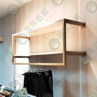 ws鎖壁式金色方管雙層層板.吊桿兩用架-02