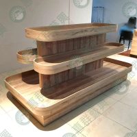 ws00特製木座圓角多層蔬果展示中島架-11