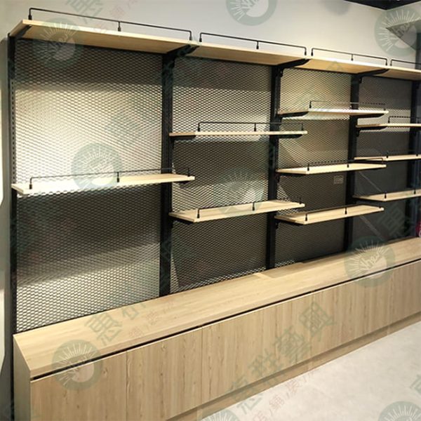WS工業風菱格背網壁邊層板櫃架-02