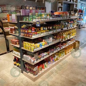 內嵌式輕工業風簡約框木層板中島架