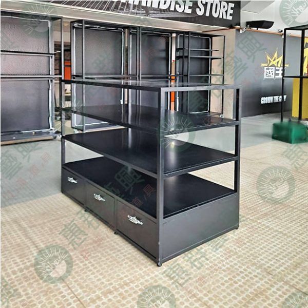 ws全鐵件黑平光展示鐵櫃-02