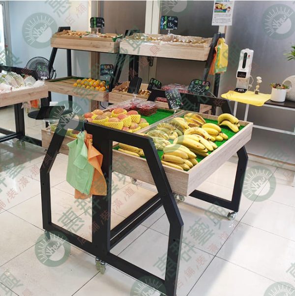 0ws黑框梯形一層.兩層蔬果展示架-05