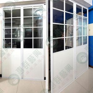 WSP127白框雙片鋁製緩衝拉門/拉門