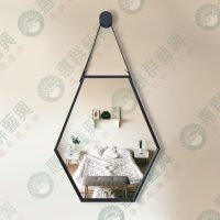 WS多邊形細框壁掛鏡(金.黑)-04