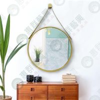 ws烤漆金細框圓形吊掛鏡-01 (2)
