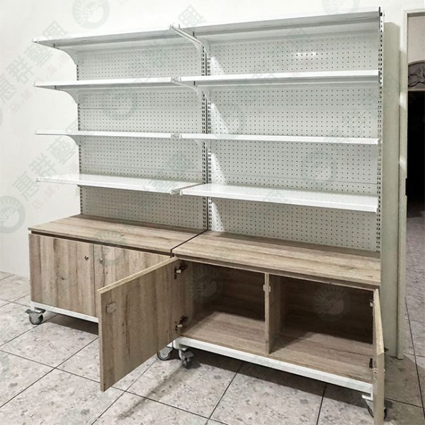 ws0壁面洞洞板木底櫃層板陳列架