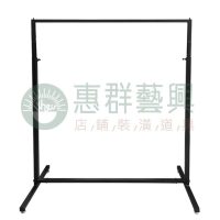 ws日式方形伸縮耐重吊衣桿(黑.白)-03