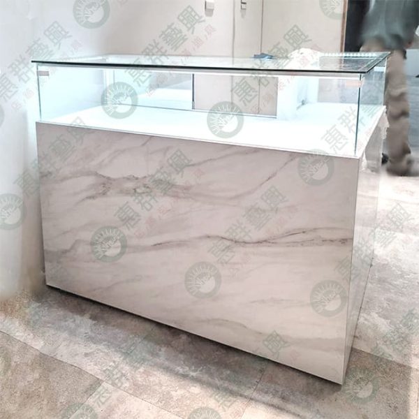 ws L型大理石紋玻璃展示櫃台-02