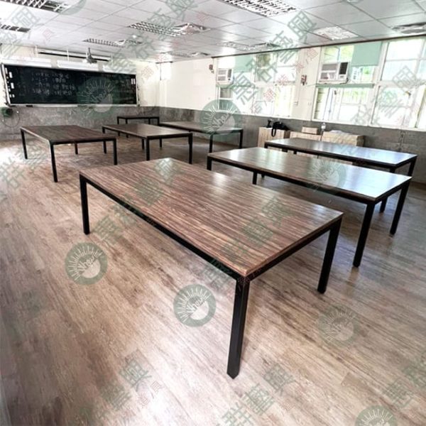ws簡約黑框木層板桌-01