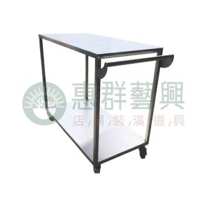 不鏽鋼兩層推車W-517(訂製)