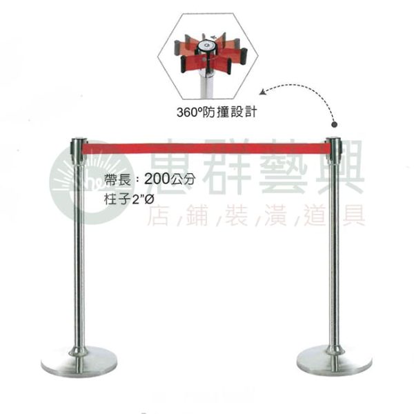 不鏽鋼萬向伸縮欄柱(200CM)W-819-01