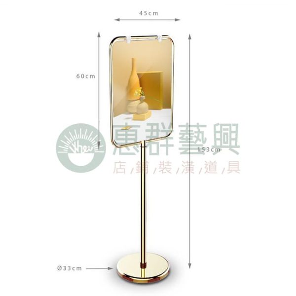 WS夾扣式金色電鍍雙面告示牌-010