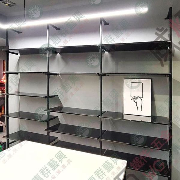 WS工業風F柱鎖壁式壁面展示層板架WF03-04