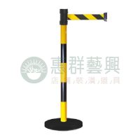 WS萬向雙色警示伸縮帶欄柱.紅龍頭A-1(2米)-02