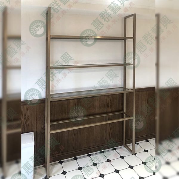 WS金框玻璃層板陳列架-01
