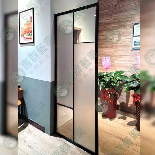 WS黑框玻璃屏風WSP179-02