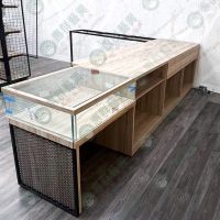 ws複合式木座線條菱網玻璃櫃台-03