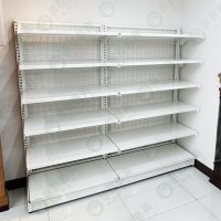 網架範例H-白框井網超市壁面架ws-06