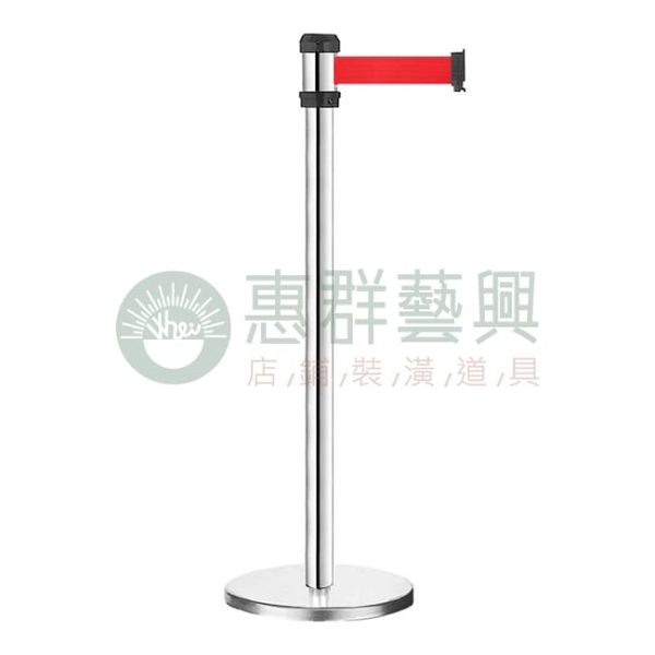 WS萬向伸縮帶欄柱-RS-W2不鏽鋼款(帶長2米).紅龍柱-01