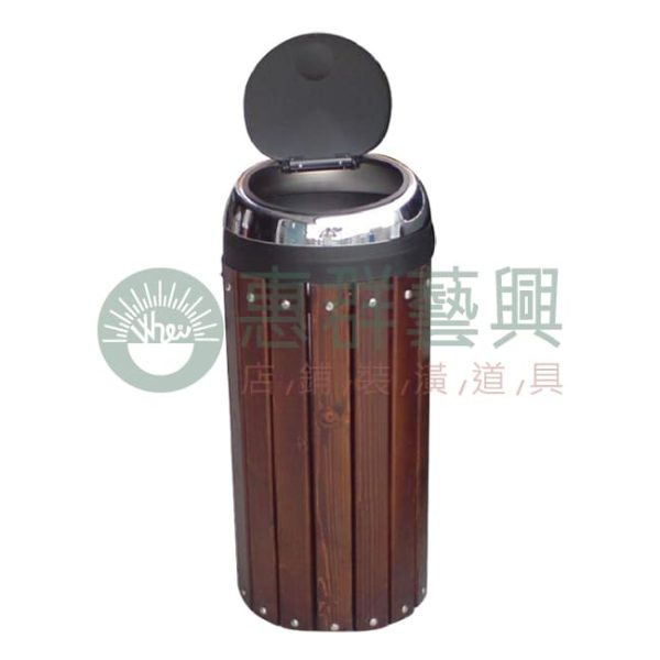 不鏽鋼.木製資源回收桶W950-一分類-01