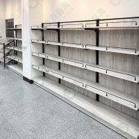 壁面木背板黑框木層板架ws-05