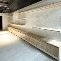 工業風原木系白洞洞背板層板壁櫃架ws-07