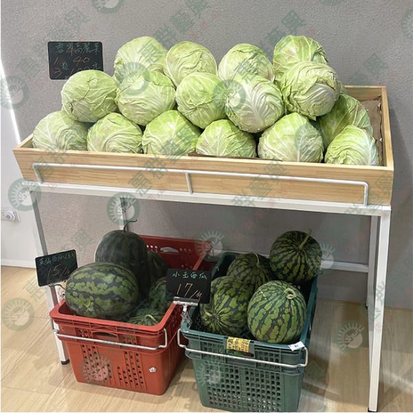 WS簡約白框斜面單層蔬果架-06
