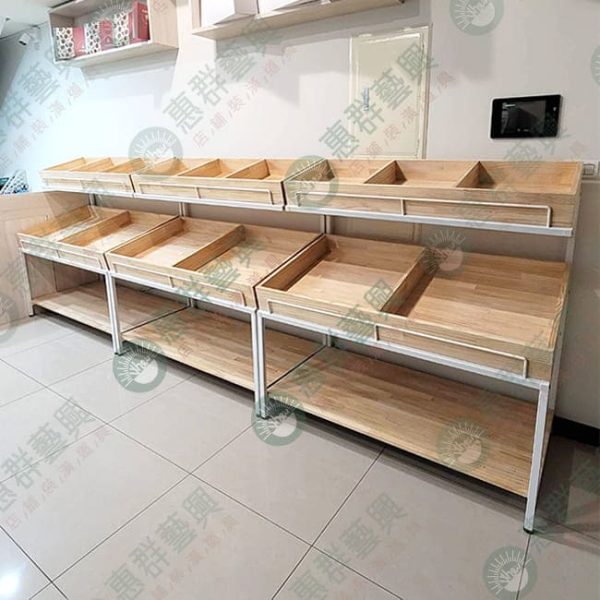 WS簡約白框斜雙層平底蔬果架-04