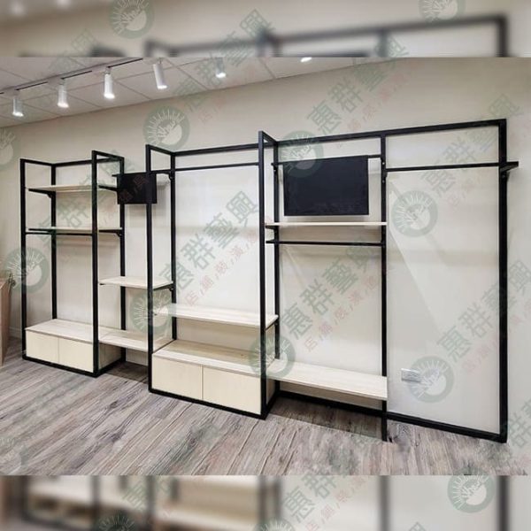 WS簡約黑框多功能陳列展示架-020