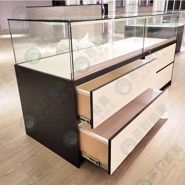 ws質感雙色雙層玻璃展示櫃-06