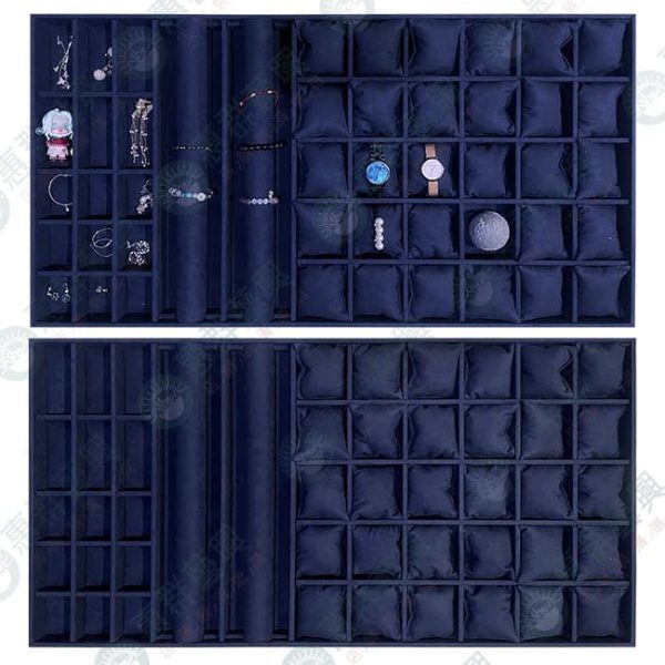 WS【客製】質感海軍深藍麂皮飾品盤Q-1-01