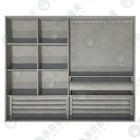 WS【客製】質感淺灰麂皮飾品盤R-1-02