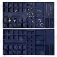 ws【客製】質感海軍深藍麂皮飾品盤S-1-01
